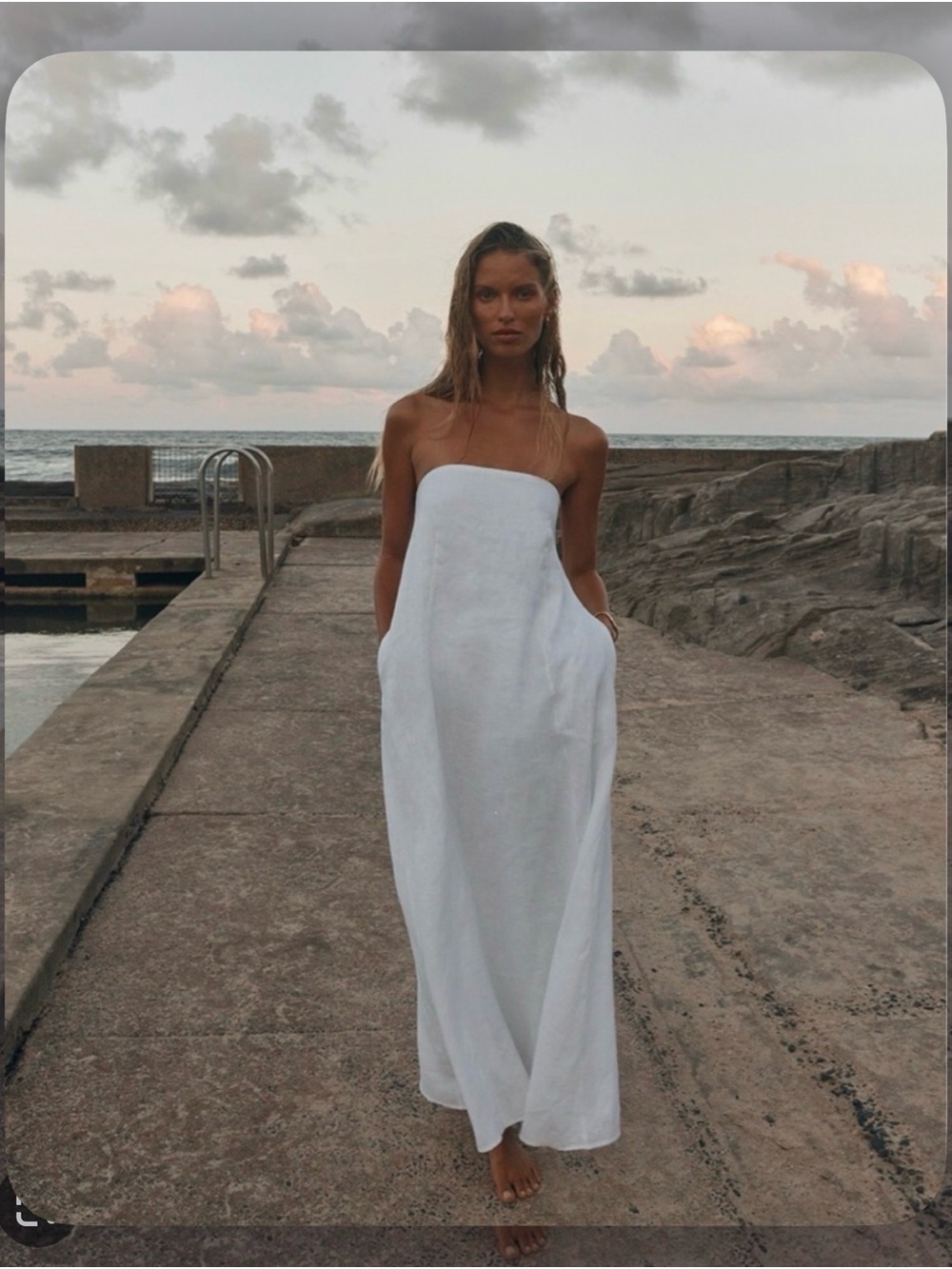 DISSH Karney White Linen
 Dress